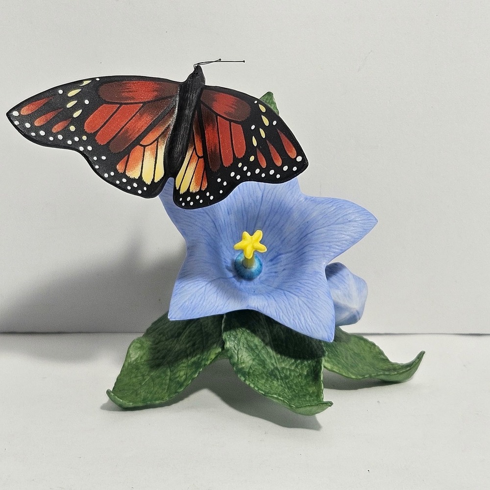 Lenox Nature's Beautiful Butterflies Fine Porcelain Monarch Butterfly Flower